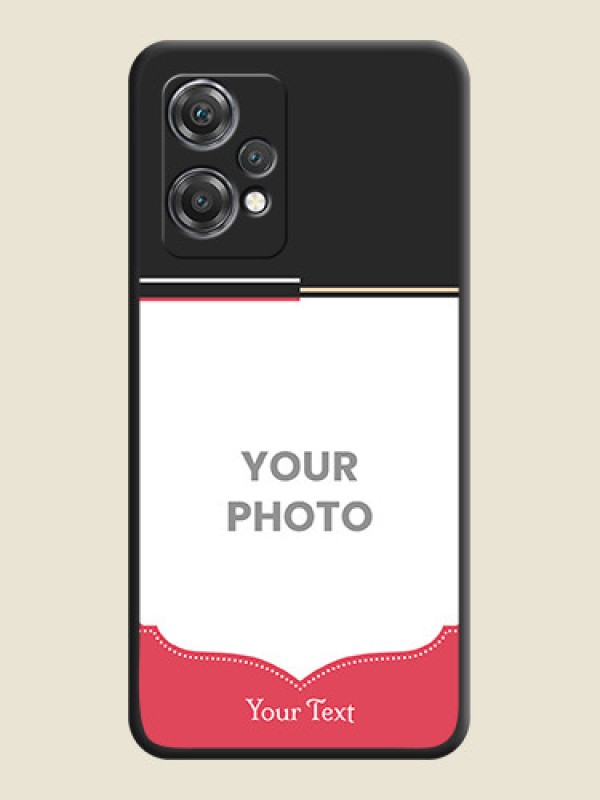 Custom Classic Plain Design with Name on Photo on Space Black Soft Matte Phone Cover - OnePlus Nord CE 2 Lite 5G - alternate view