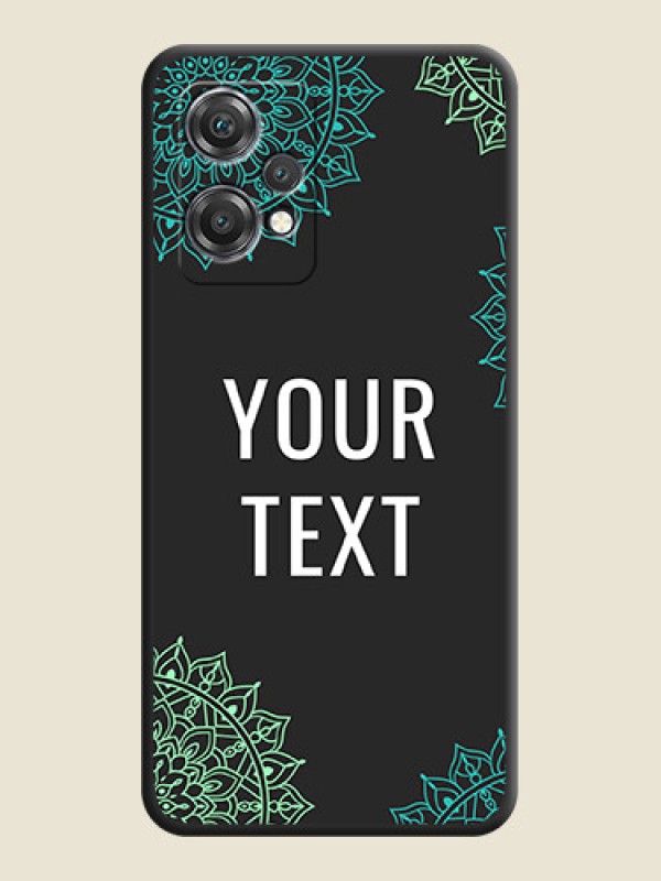 Custom Your Name with Floral Design on Space Black Custom Soft Matte Back Cover - OnePlus Nord CE 2 Lite 5G - alternate view