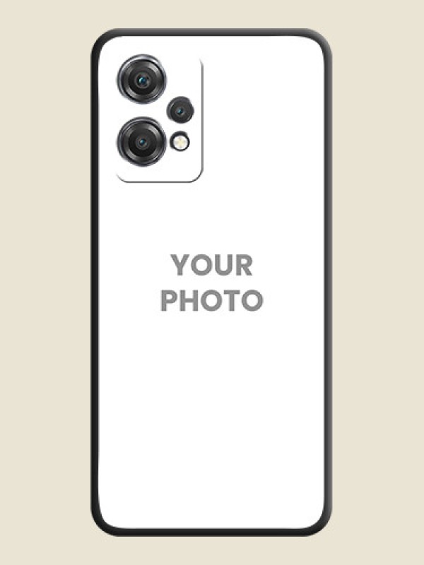 Custom Full Single Pic Upload On Space Black Personalized Soft Matte Phone Covers -Oneplus Nord Ce 2 Lite 5G - alternate view