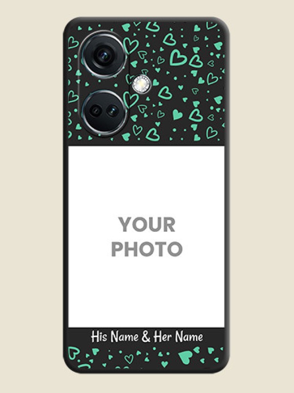Custom Sea Green Indefinite Love Pattern - Photo on Space Black Soft Matte Mobile Cover - OnePlus Nord CE 3 5G - alternate view