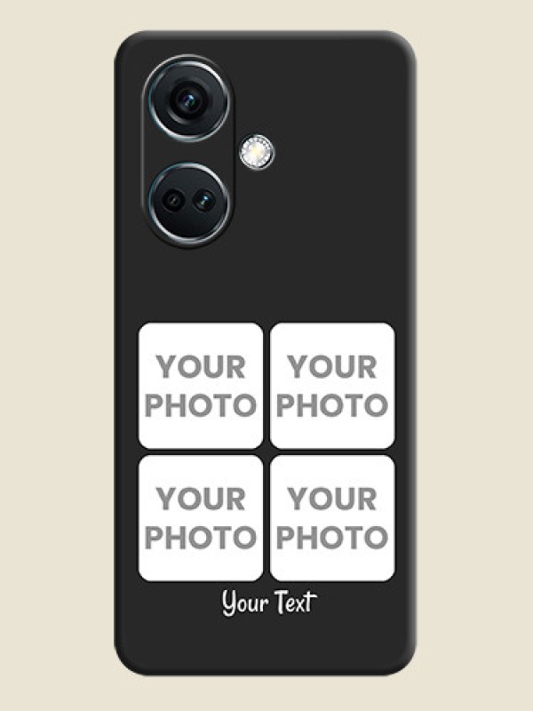 Custom Floral Art with 6 Image Holder - Photo on Space Black Soft Matte Mobile Case - OnePlus Nord CE 3 5G - alternate view
