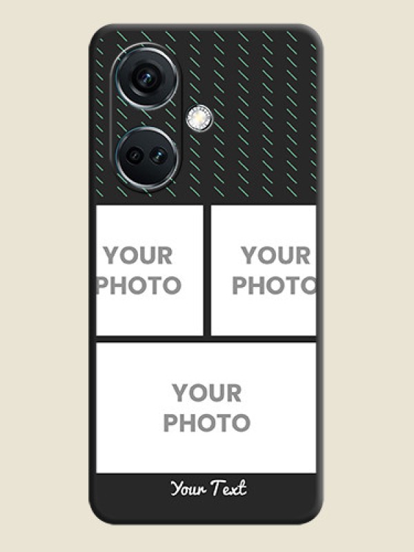 Custom Cross Dotted Pattern with 2 Image Holder on Personalised Space Black Soft Matte Cases - OnePlus Nord CE 3 5G - alternate view