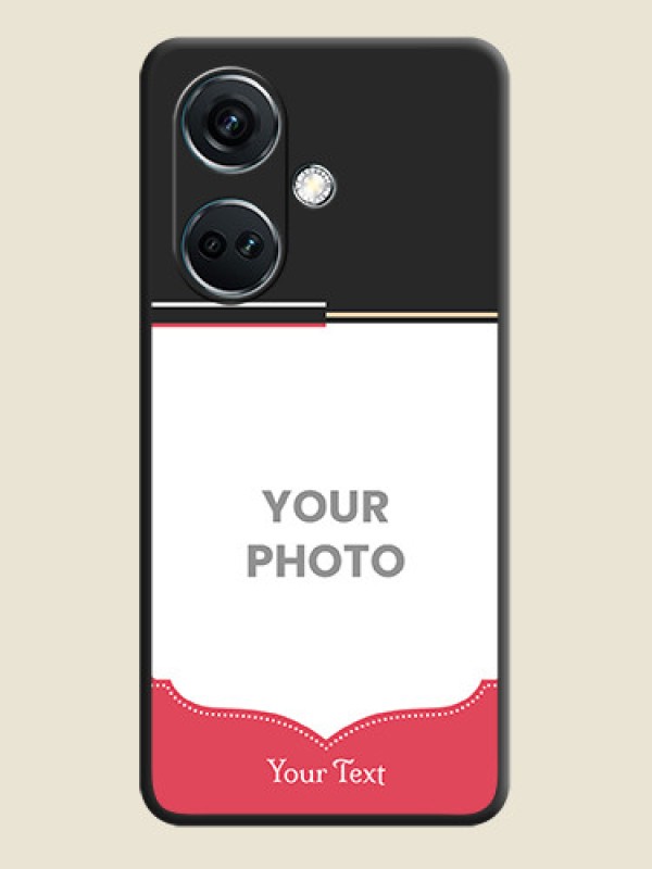 Custom Classic Plain Design with Name - Photo on Space Black Soft Matte Phone Cover - OnePlus Nord CE 3 5G - alternate view