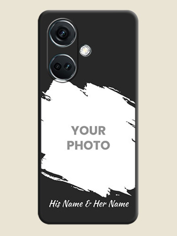 Custom Grunge Brush Strokes - Photo on Space Black Soft Matte Back Cover - OnePlus Nord CE 3 5G - alternate view