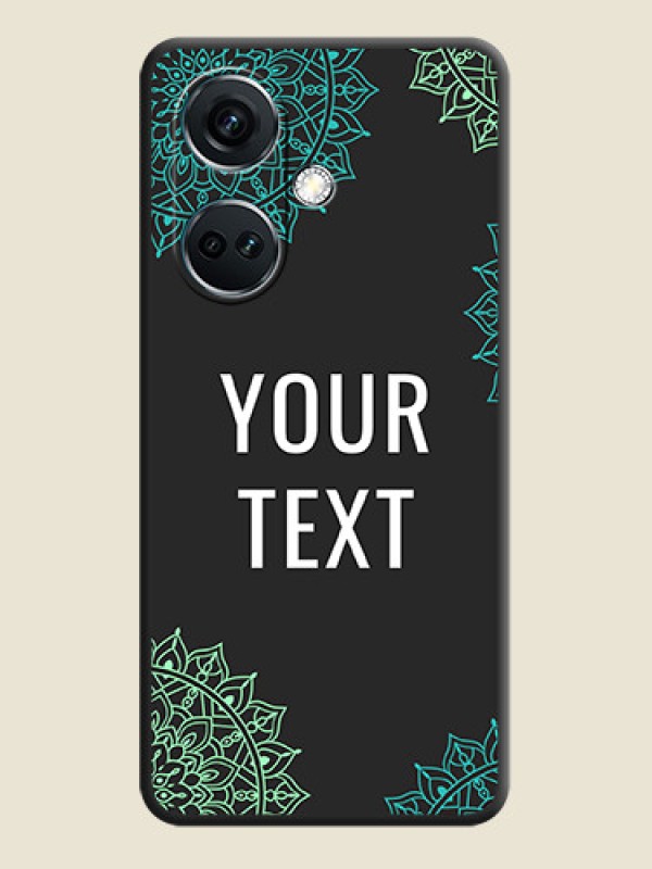 Custom Your Name with Floral Design on Space Black Custom Soft Matte Back Cover - OnePlus Nord CE 3 5G - alternate view