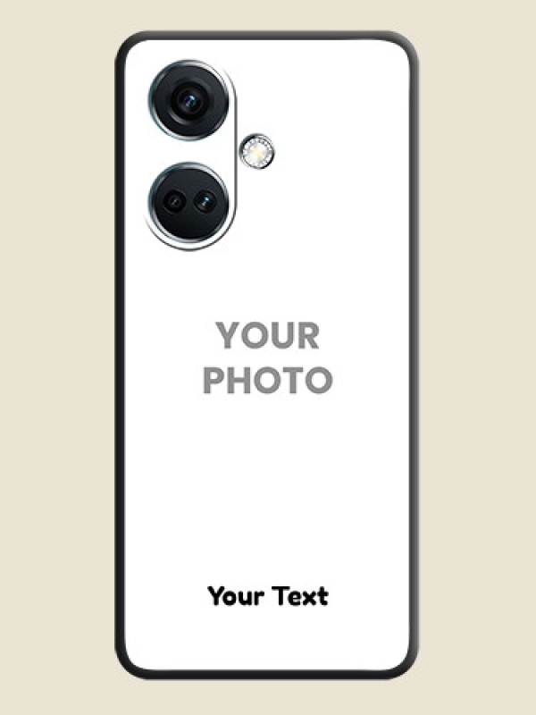 Custom Full Single Pic Upload With Text On Space Black Personalized Soft Matte Phone Covers - OnePlus Nord CE 3 5G - alternate view