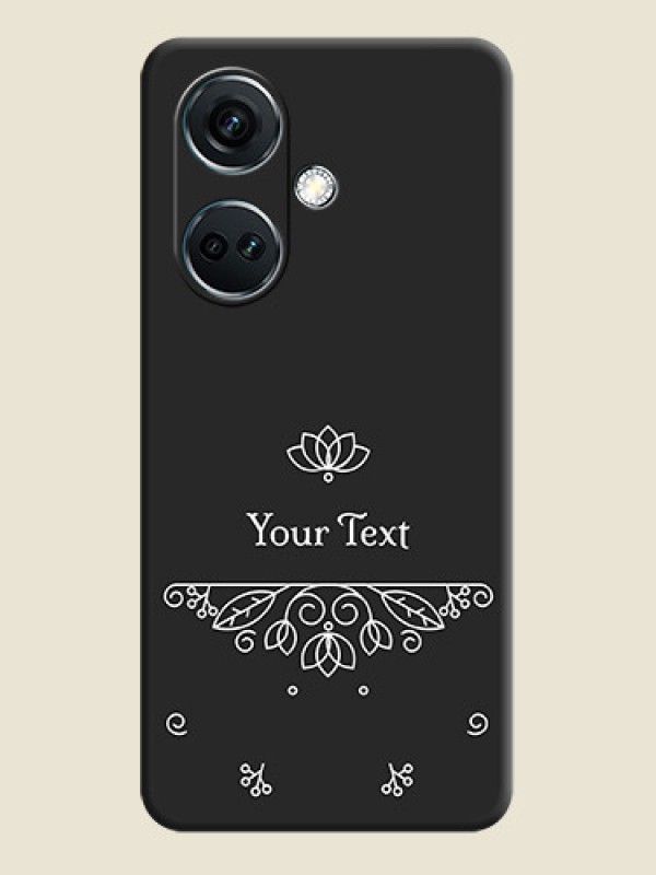 Custom Lotus Garden Custom Text On Space Black Personalized Soft Matte Phone Covers - OnePlus Nord CE 3 5G - alternate view