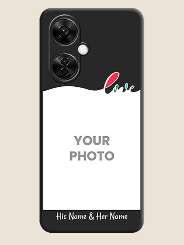Custom Fall in Love Pattern with Picture on Photo on Space Black Soft Matte Mobile Case - Nord CE 3 Lite 5G - alternate view