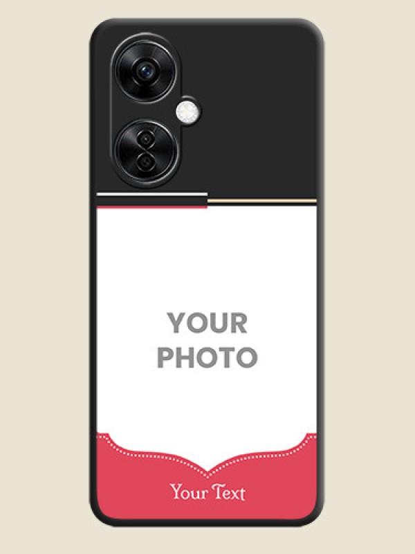 Custom Classic Plain Design with Name on Photo on Space Black Soft Matte Phone Cover - Nord CE 3 Lite 5G - alternate view