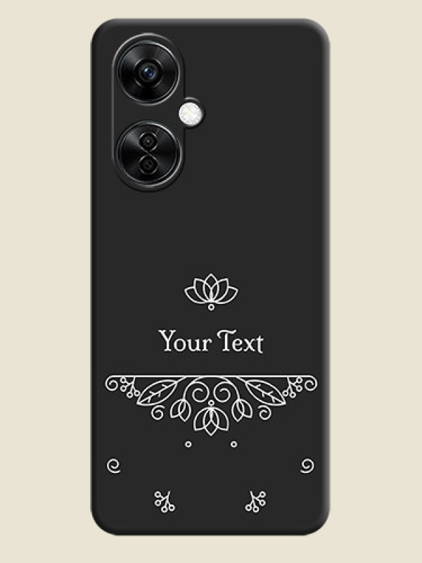 Custom Lotus Garden Custom Text On Space Black Personalized Soft Matte Phone Covers -Oneplus Nord Ce 3 Lite 5G - alternate view
