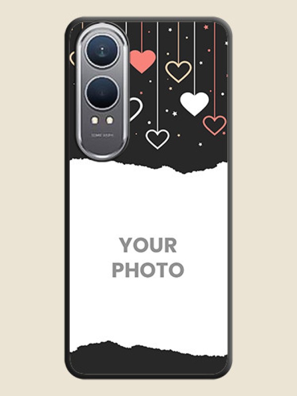Custom Love Hangings with Splash Wave Picture On Space Black Custom Soft Matte Mobile Back Cover - OnePlus Nord CE 4 Lite 5G - alternate view