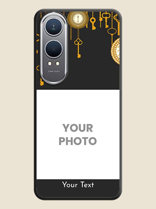Custom Decorative Design with Text On Space Black Custom Soft Matte Mobile Back Cover - OnePlus Nord CE 4 Lite 5G - alternate view