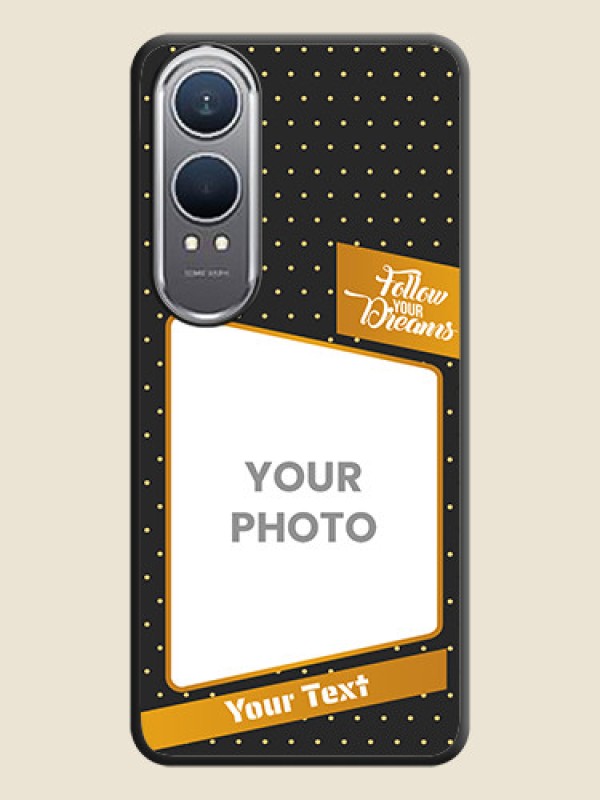 Custom Follow Your Dreams with White Dots On Space Black Custom Soft Matte Mobile Back Cover - OnePlus Nord CE 4 Lite 5G - alternate view