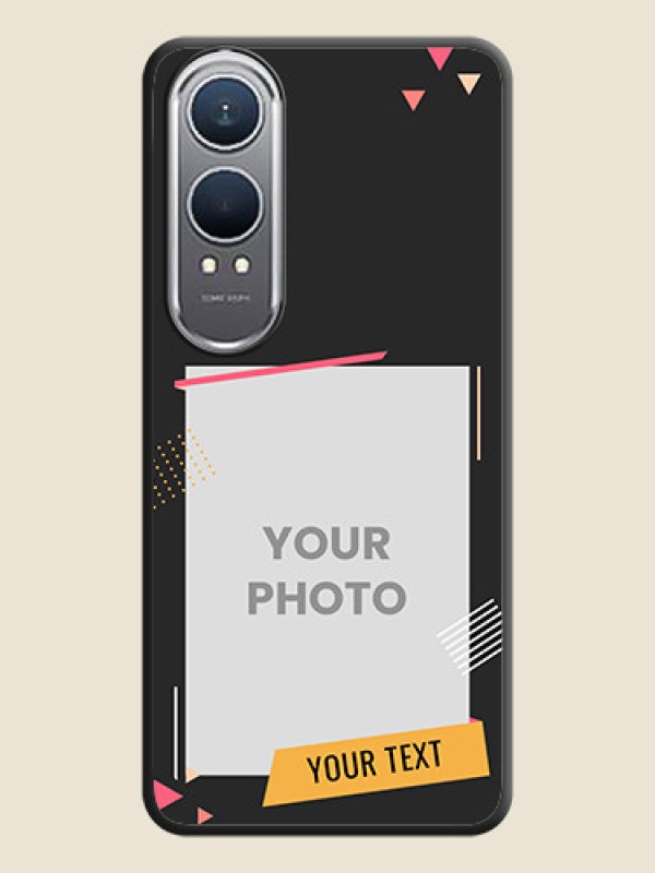 Custom Photo Frame with Triangle Small Dots on Photo On Space Black Custom Soft Matte Mobile Back Cover - OnePlus Nord CE 4 Lite 5G - alternate view