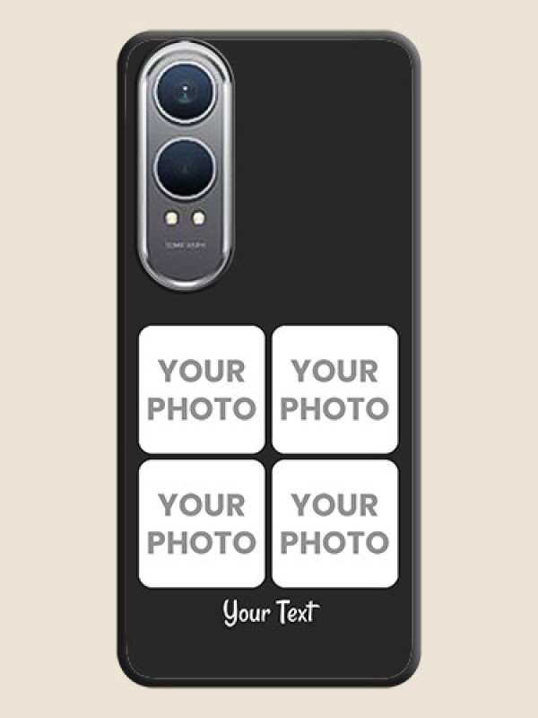 Custom Floral Art with 6 Image Holder on Photo On Space Black Custom Soft Matte Mobile Back Cover - OnePlus Nord CE 4 Lite 5G - alternate view