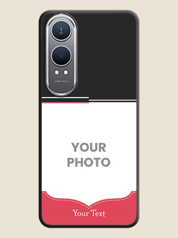 Custom Classic Plain Design with Name On Space Black Custom Soft Matte Mobile Back Cover - OnePlus Nord CE 4 Lite 5G - alternate view