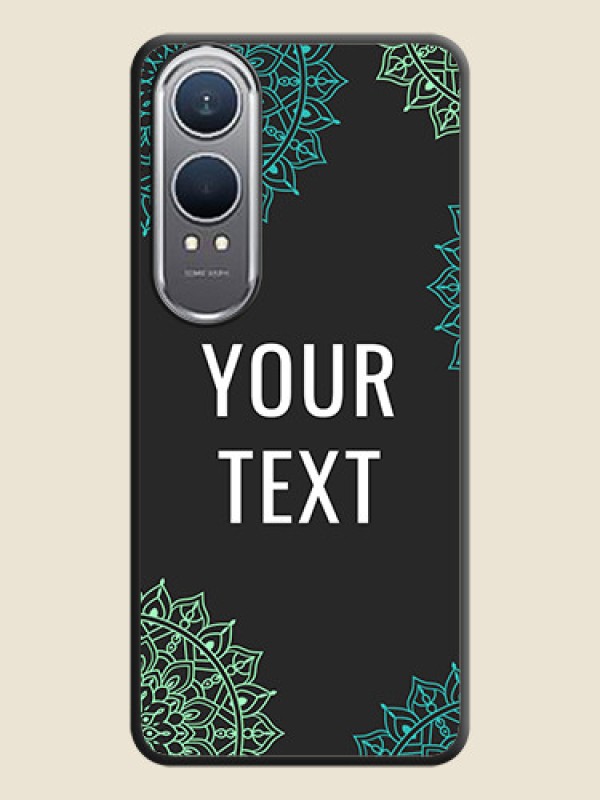 Custom Your Name with Floral Design On Space Black Custom Soft Matte Mobile Back Cover - OnePlus Nord CE 4 Lite 5G - alternate view