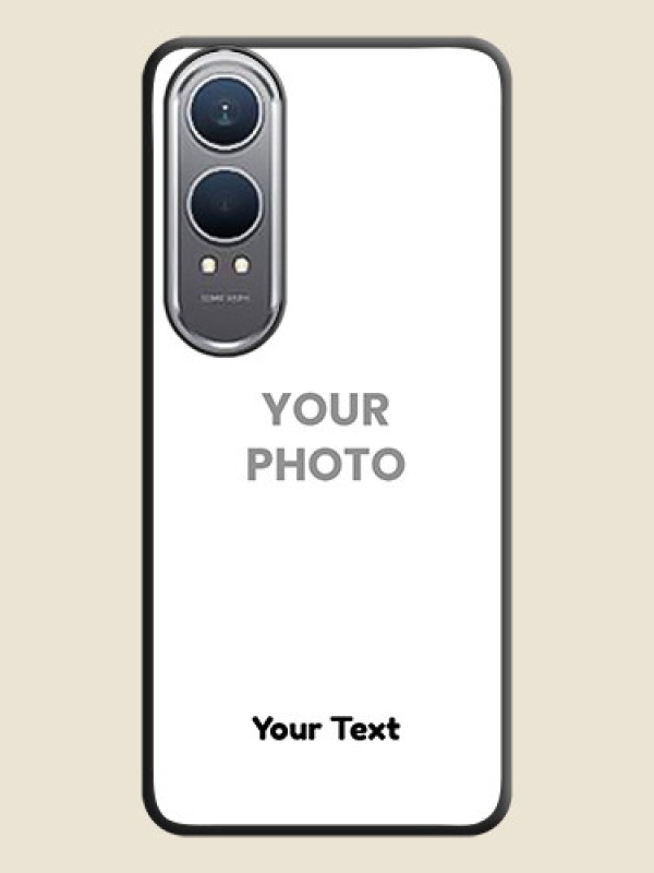 Custom Full Single Pic Upload With Text On Space Black Custom Soft Matte Mobile Back Cover - OnePlus Nord CE 4 Lite 5G - alternate view