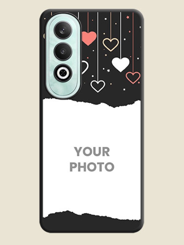 Custom Love Hangings with Splash Wave Picture on Space Black Custom Soft Matte Phone Back Cover - OnePlus Nord CE 4 - alternate view