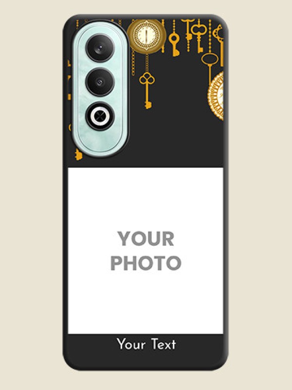 Custom Decorative Design with Text on Space Black Custom Soft Matte Back Cover - OnePlus Nord CE 4 - alternate view