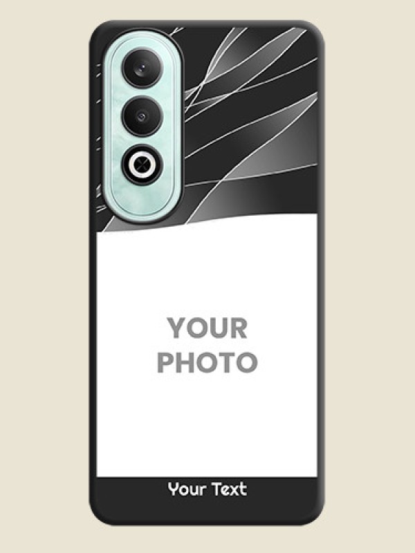 Custom Mixed Wave Lines - Photo on Space Black Soft Matte Mobile Cover - OnePlus Nord CE 4 - alternate view