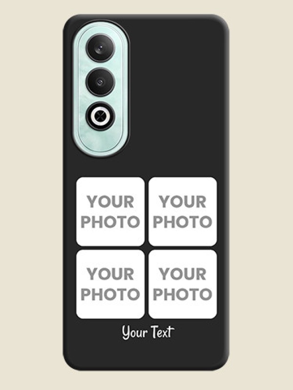 Custom Floral Art with 6 Image Holder - Photo on Space Black Soft Matte Mobile Case - OnePlus Nord CE 4 - alternate view