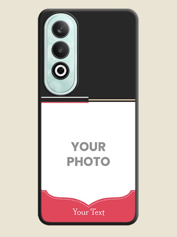 Custom Classic Plain Design with Name - Photo on Space Black Soft Matte Phone Cover - OnePlus Nord CE 4 - alternate view