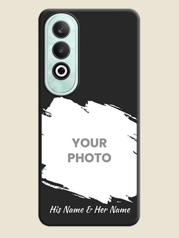 Custom Grunge Brush Strokes - Photo on Space Black Soft Matte Back Cover - OnePlus Nord CE 4 - alternate view