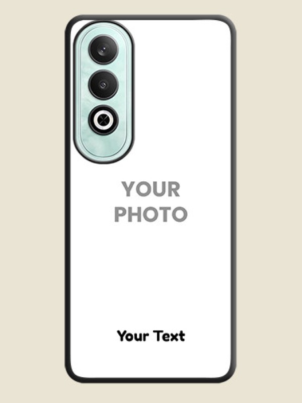 Custom Full Single Pic Upload With Text On Space Black Personalized Soft Matte Phone Covers - OnePlus Nord CE 4 - alternate view