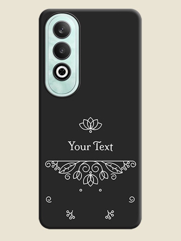 Custom Lotus Garden Custom Text On Space Black Personalized Soft Matte Phone Covers - OnePlus Nord CE 4 - alternate view
