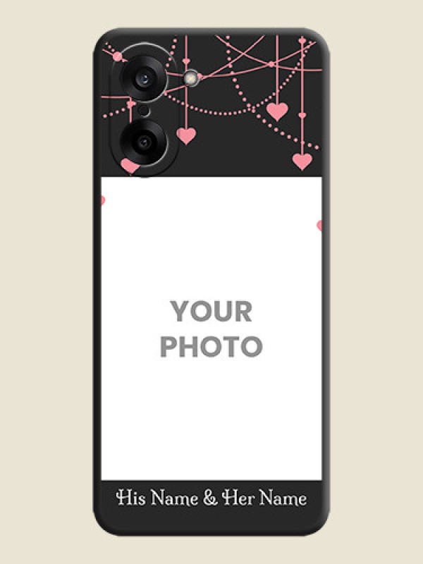 Custom Pink Love Hangings with Text On Space Black Custom Soft Matte Mobile Back Cover - OnePlus Nord CE 5 5G - alternate view