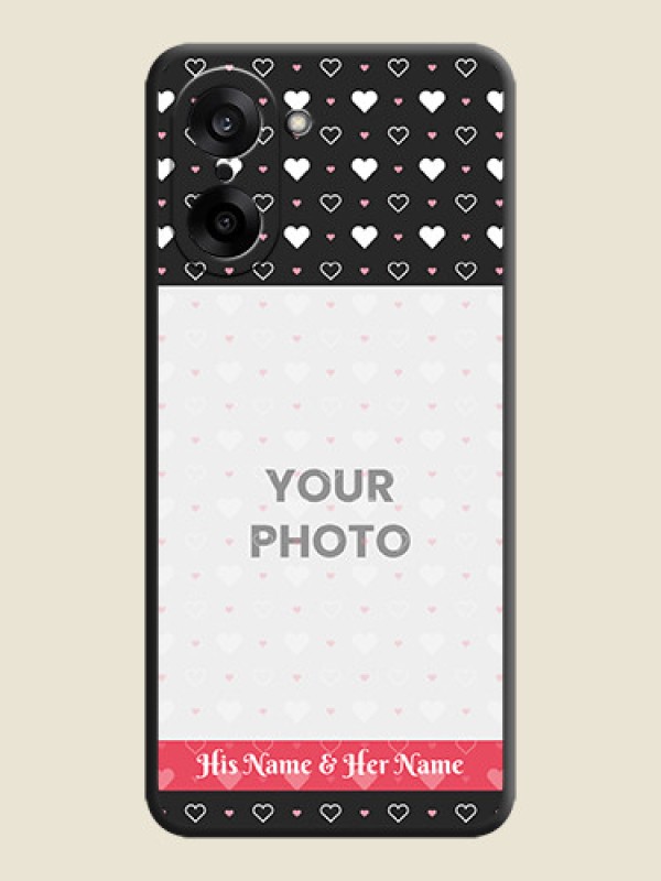 Custom White Color Love Symbols with Text Design on Photo On Space Black Custom Soft Matte Mobile Back Cover - OnePlus Nord CE 5 5G - alternate view