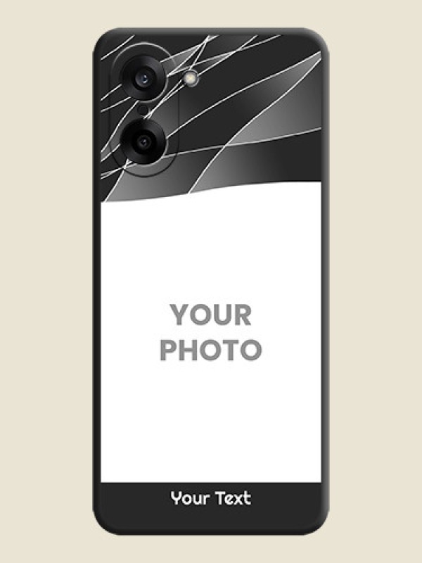 Custom Mixed Wave Lines on Photo On Space Black Custom Soft Matte Mobile Back Cover - OnePlus Nord CE 5 5G - alternate view