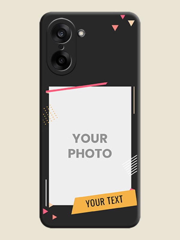 Custom Photo Frame with Triangle Small Dots on Photo On Space Black Custom Soft Matte Mobile Back Cover - OnePlus Nord CE 5 5G - alternate view