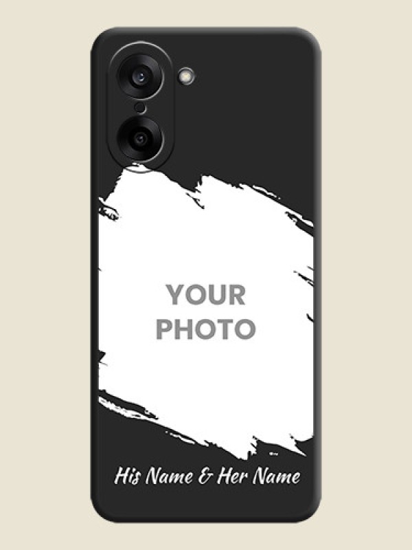Custom Grunge Brush Strokes on Photo On Space Black Custom Soft Matte Mobile Back Cover - OnePlus Nord CE 5 5G - alternate view