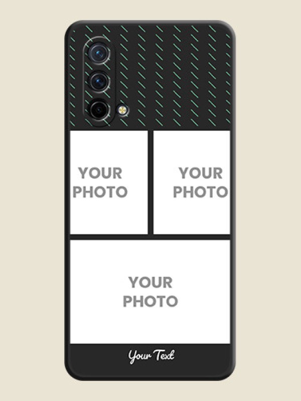 Custom Cross Dotted Pattern with 2 Image Holder  on Personalised Space Black Soft Matte Cases - Oneplus Nord Ce 5G - alternate view