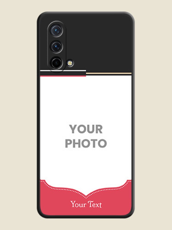 Custom Classic Plain Design with Name on Photo on Space Black Soft Matte Phone Cover - Oneplus Nord Ce 5G - alternate view