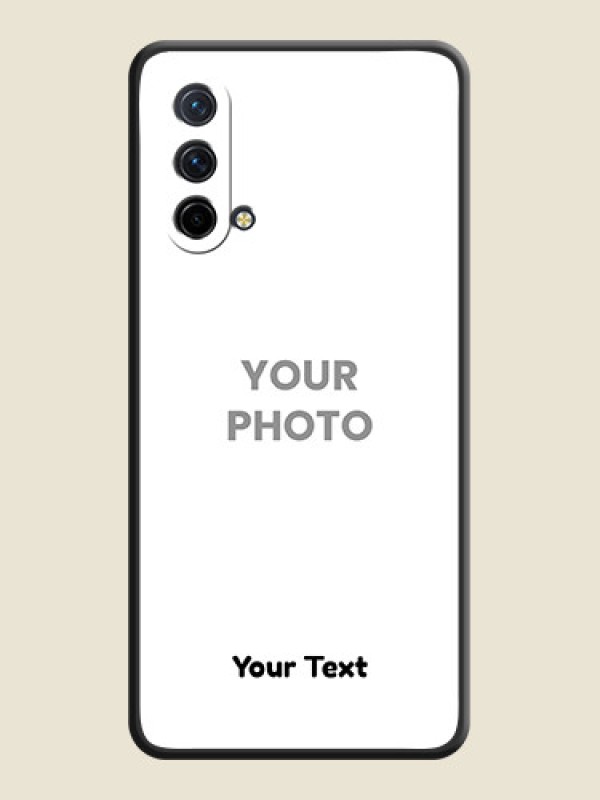 Custom Full Single Pic Upload With Text On Space Black Personalized Soft Matte Phone Covers -Oneplus Nord Ce 5G - alternate view