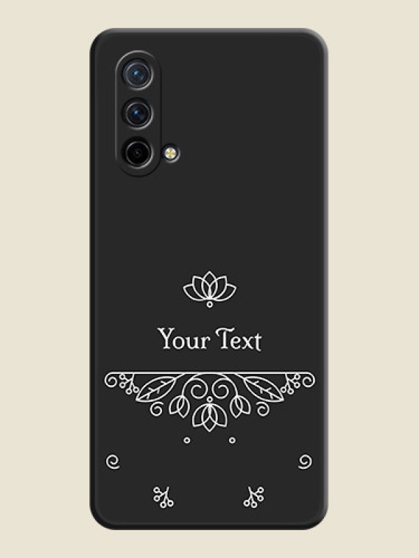 Custom Lotus Garden Custom Text On Space Black Personalized Soft Matte Phone Covers -Oneplus Nord Ce 5G - alternate view