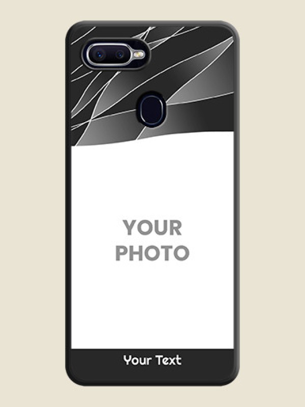 Custom Mixed Wave Lines on Photo on Space Black Soft Matte Mobile Cover - Oppo A12 - alternate view