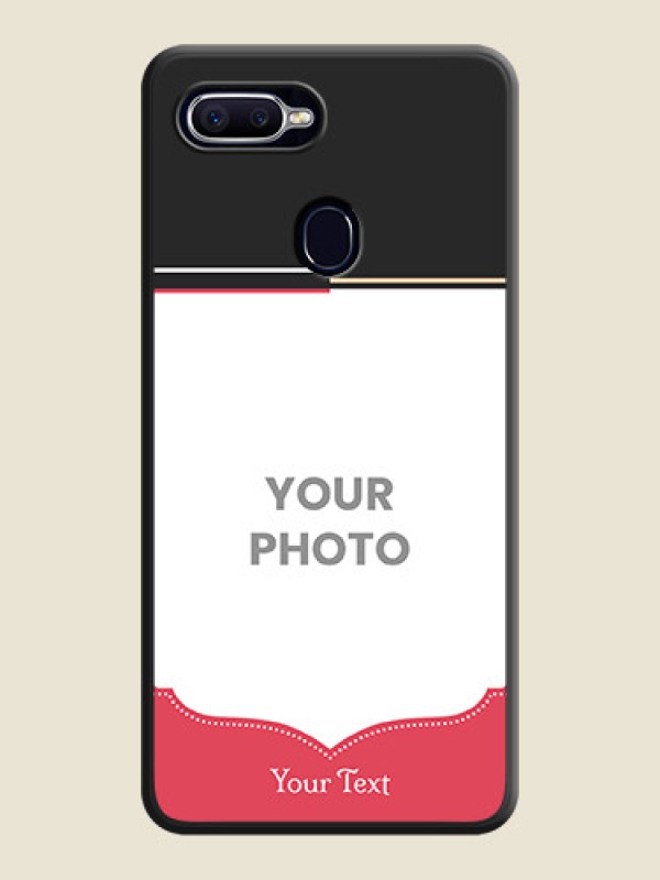 Custom Classic Plain Design with Name on Photo on Space Black Soft Matte Phone Cover - Oppo A12 - alternate view
