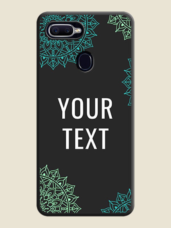 Custom Your Name with Floral Design on Space Black Custom Soft Matte Back Cover - Oppo A12 - alternate view