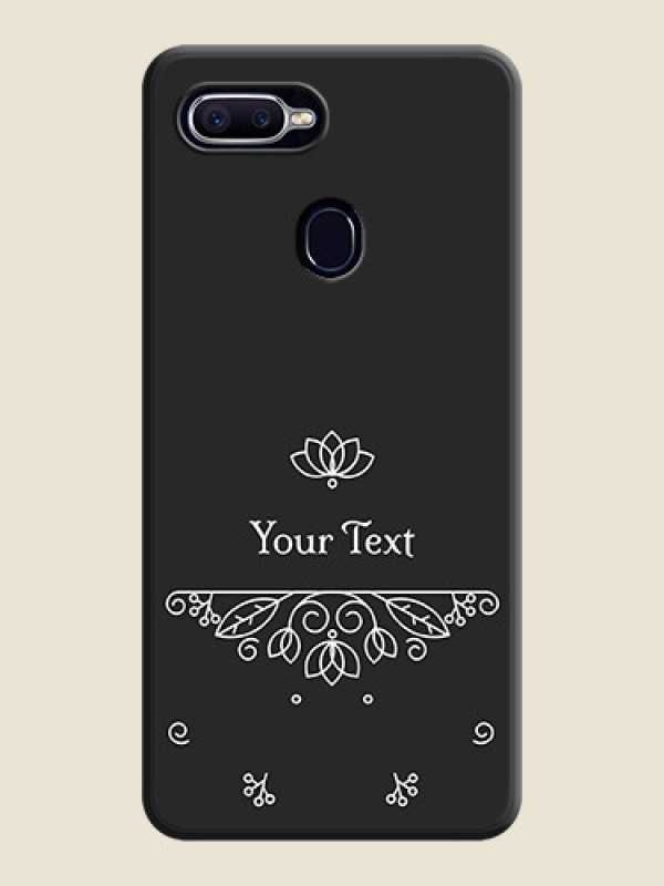 Custom Lotus Garden Custom Text On Space Black Personalized Soft Matte Phone Covers -Oppo A12 - alternate view