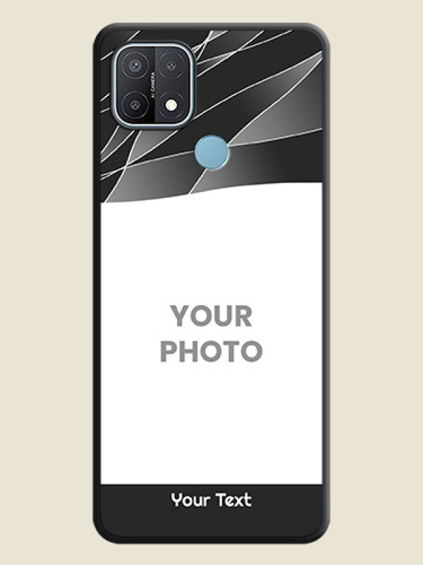 Custom Mixed Wave Lines on Photo on Space Black Soft Matte Mobile Cover - Oppo A15 - alternate view