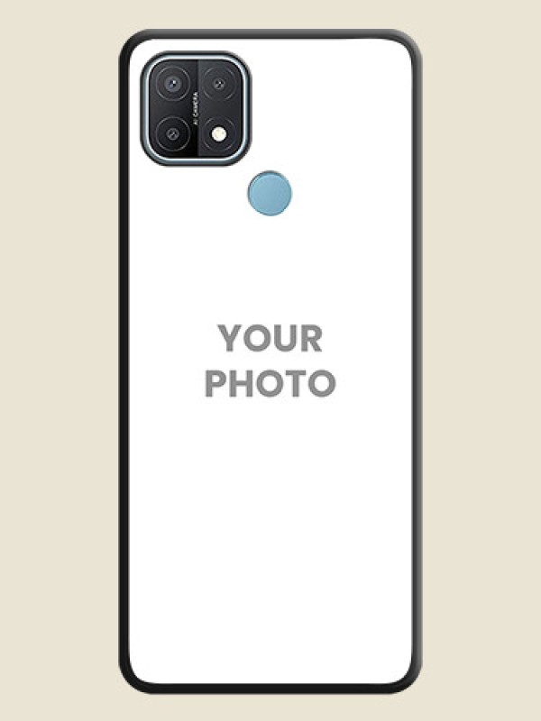 Custom Full Single Pic Upload On Space Black Personalized Soft Matte Phone Covers -Oppo A15 - alternate view