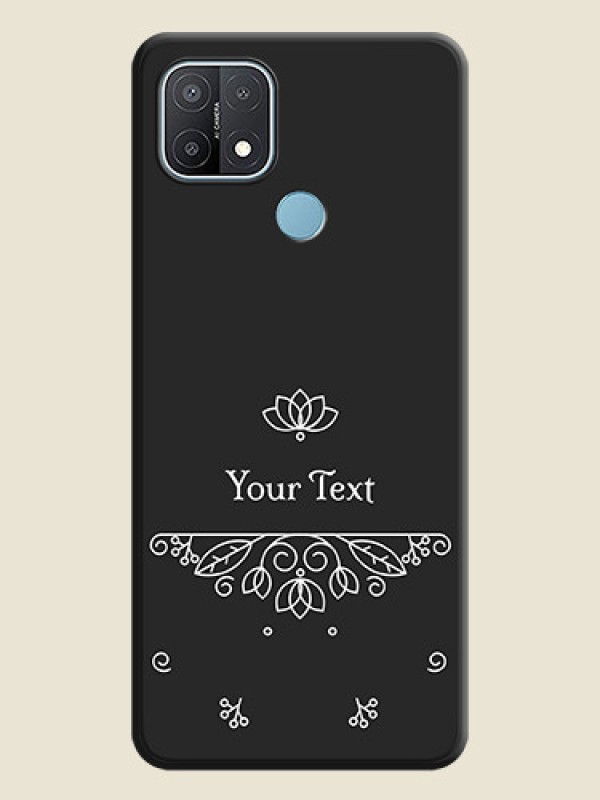Custom Lotus Garden Custom Text On Space Black Personalized Soft Matte Phone Covers -Oppo A15 - alternate view