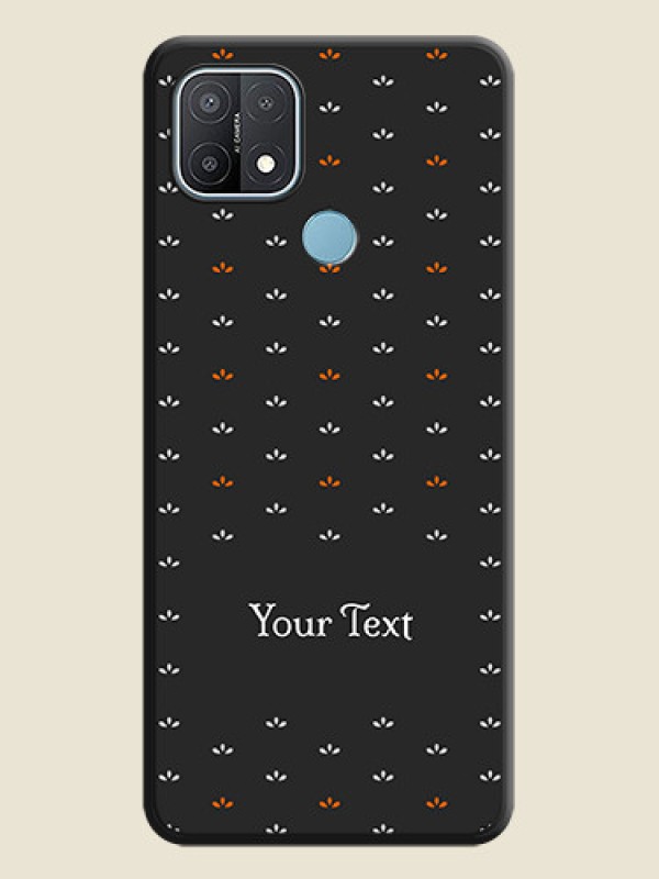 Custom Simple Pattern With Custom Text On Space Black Personalized Soft Matte Phone Covers -Oppo A15S - alternate view