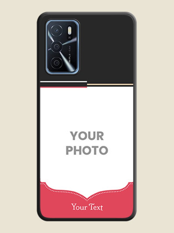 Custom Classic Plain Design with Name on Photo on Space Black Soft Matte Phone Cover - Oppo A16 - alternate view