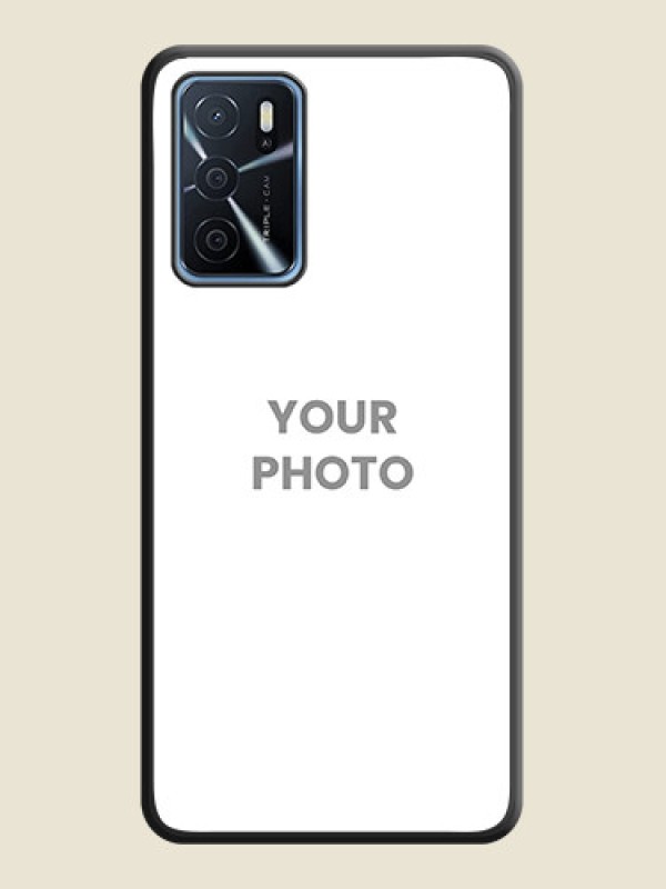 Custom Full Single Pic Upload On Space Black Personalized Soft Matte Phone Covers -Oppo A16 - alternate view