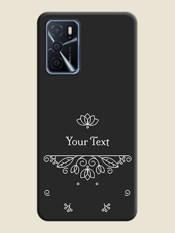 Custom Lotus Garden Custom Text On Space Black Personalized Soft Matte Phone Covers -Oppo A16 - alternate view